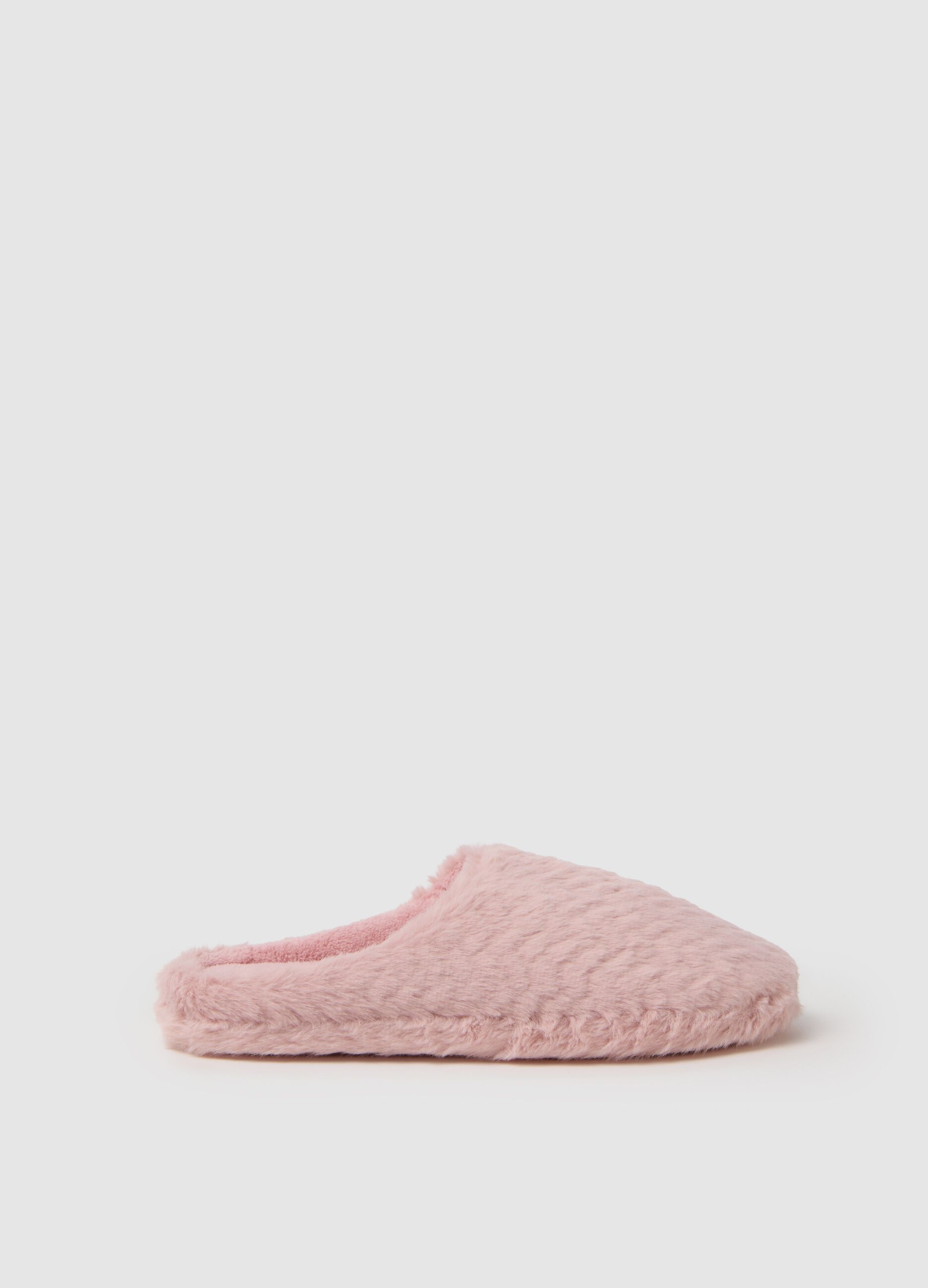 Women's Pink Fur Slippers