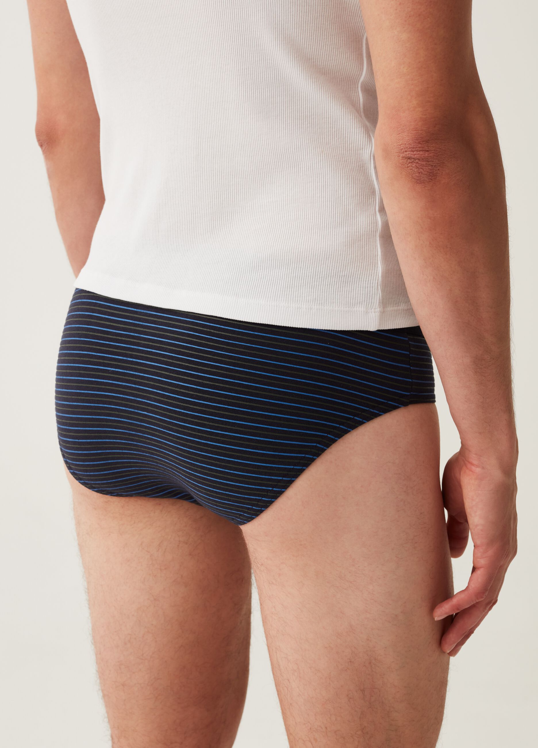 Tripack slip fantasia a righe e a pois