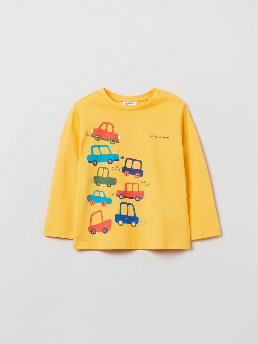 T-shirt a maniche lunghe con stampa_0