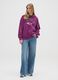 Purple cotton blend sweatshirt regular fit_0