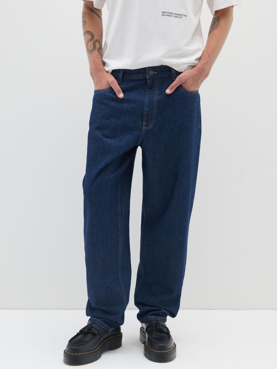 Pure Cotton Blue Baggy Jeans_1