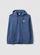Blue cotton-blend hooded sweatshirt with logo_4