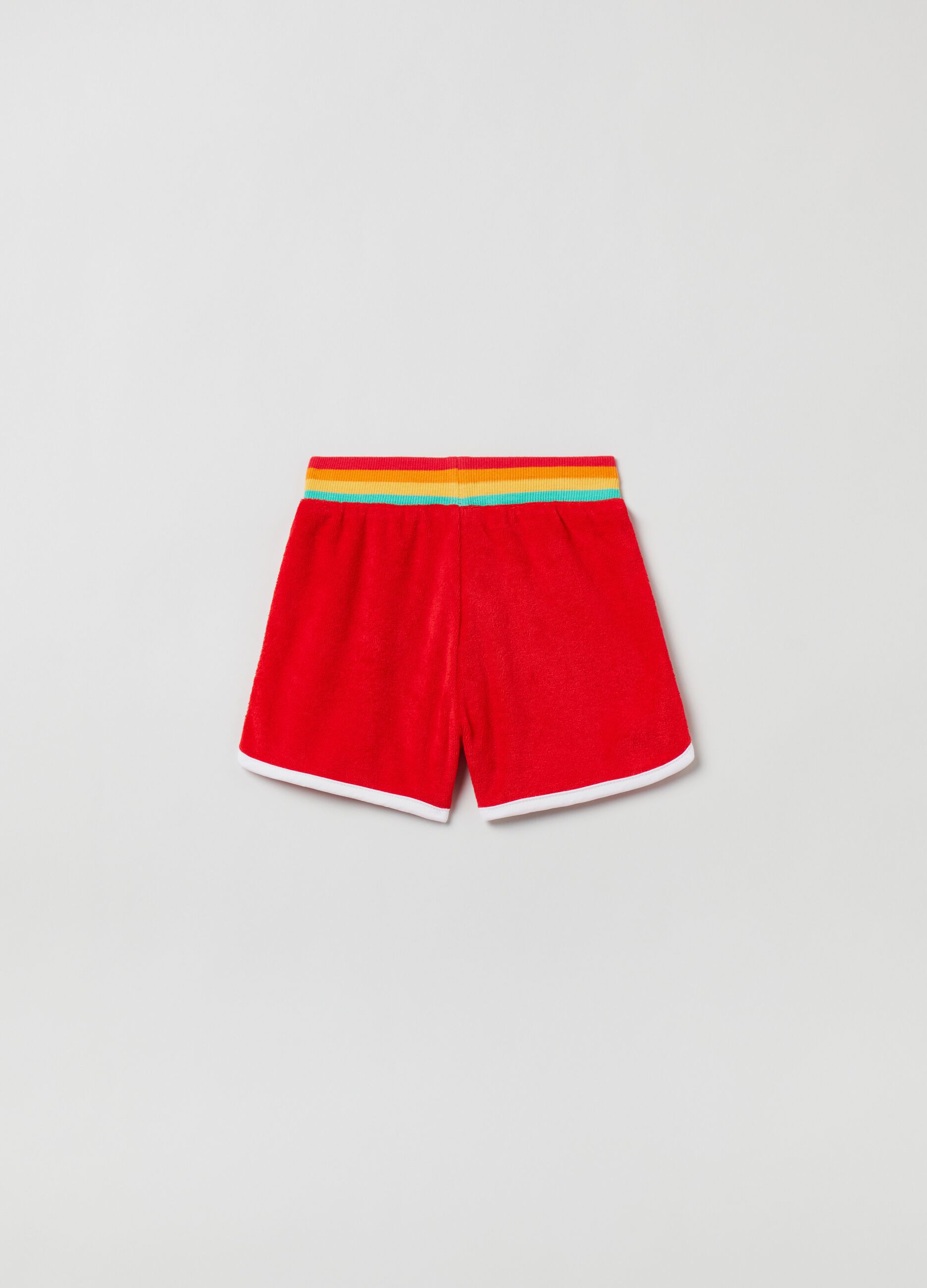 Shorts in spugna con vita multicolore_1