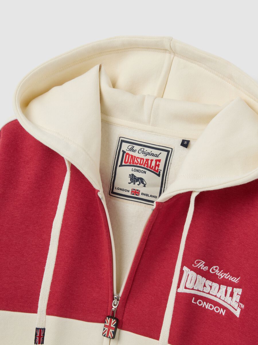 Multicolour Cotton Blend Zip Hoodie_5