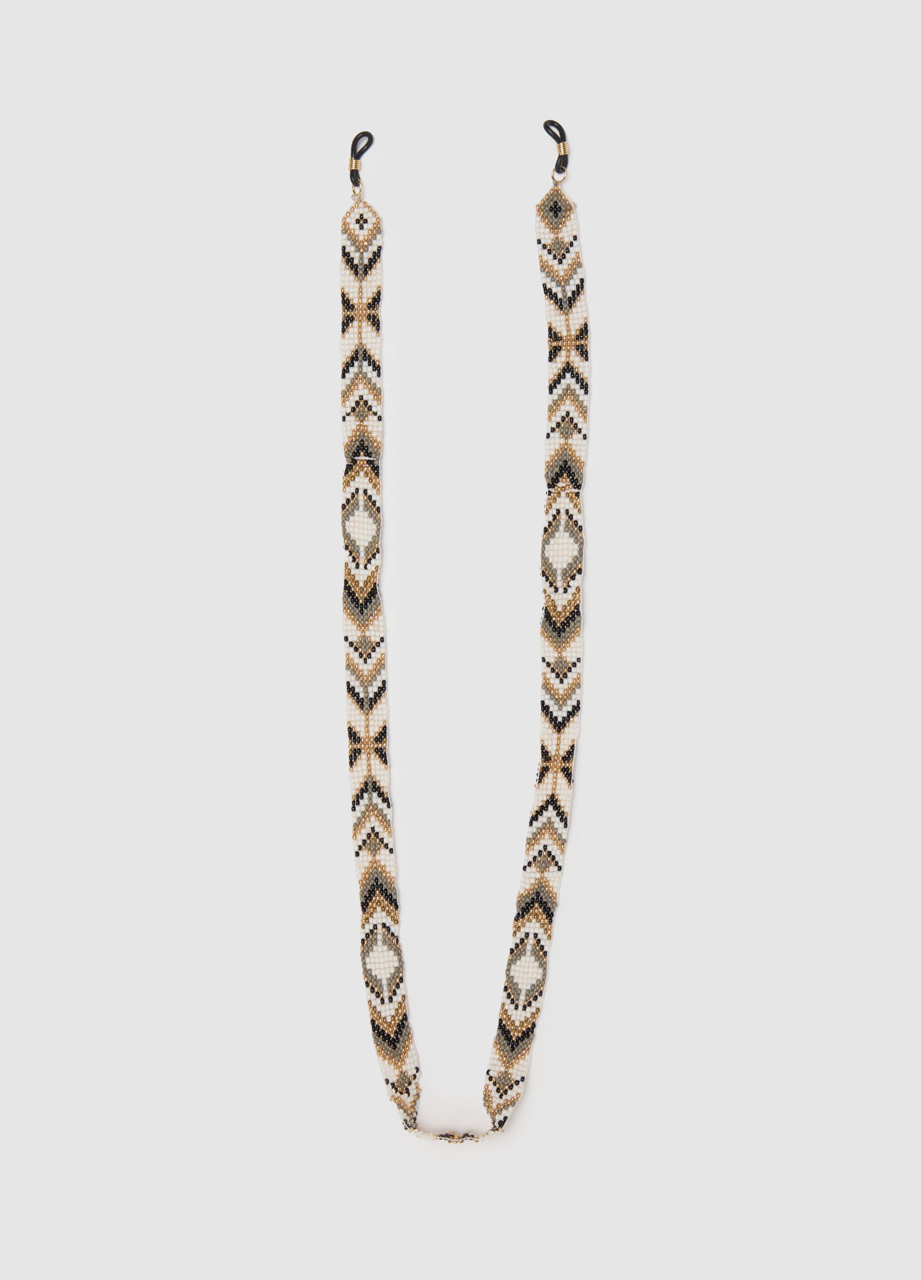 Glasses chain with ethnic-motif beads