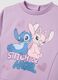 Purple cotton girls' sweatshirt with Stitch_3