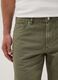 Green linen and cotton-blend five-pocket Bermuda shorts_4