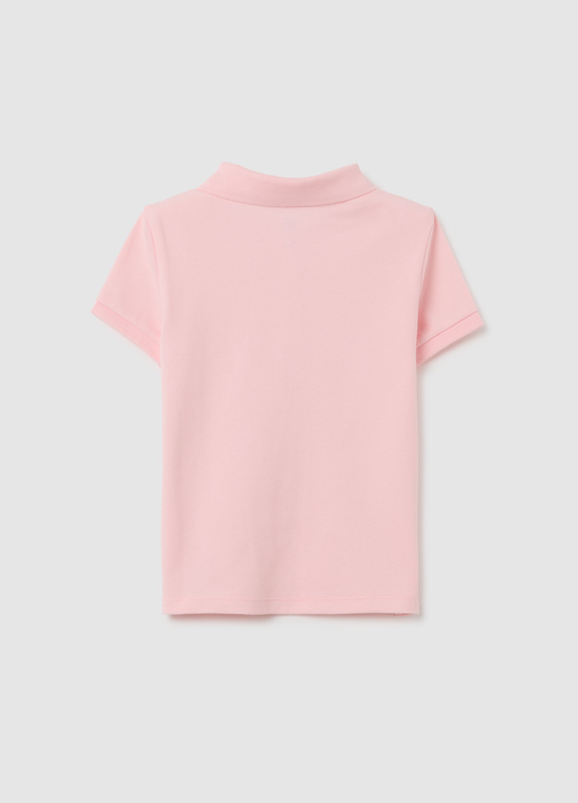 Solid colour pique polo shirt