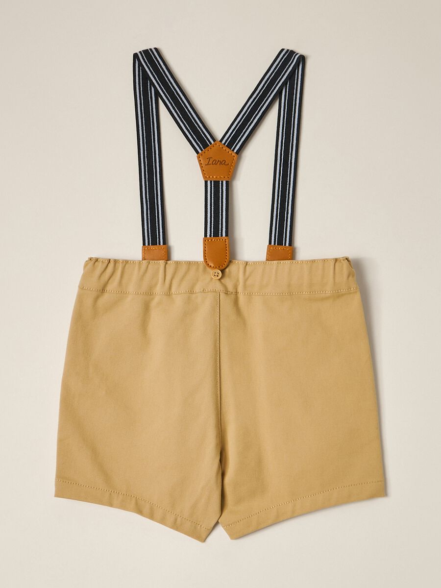 IANA newborn boy shorts in twill with braces_1