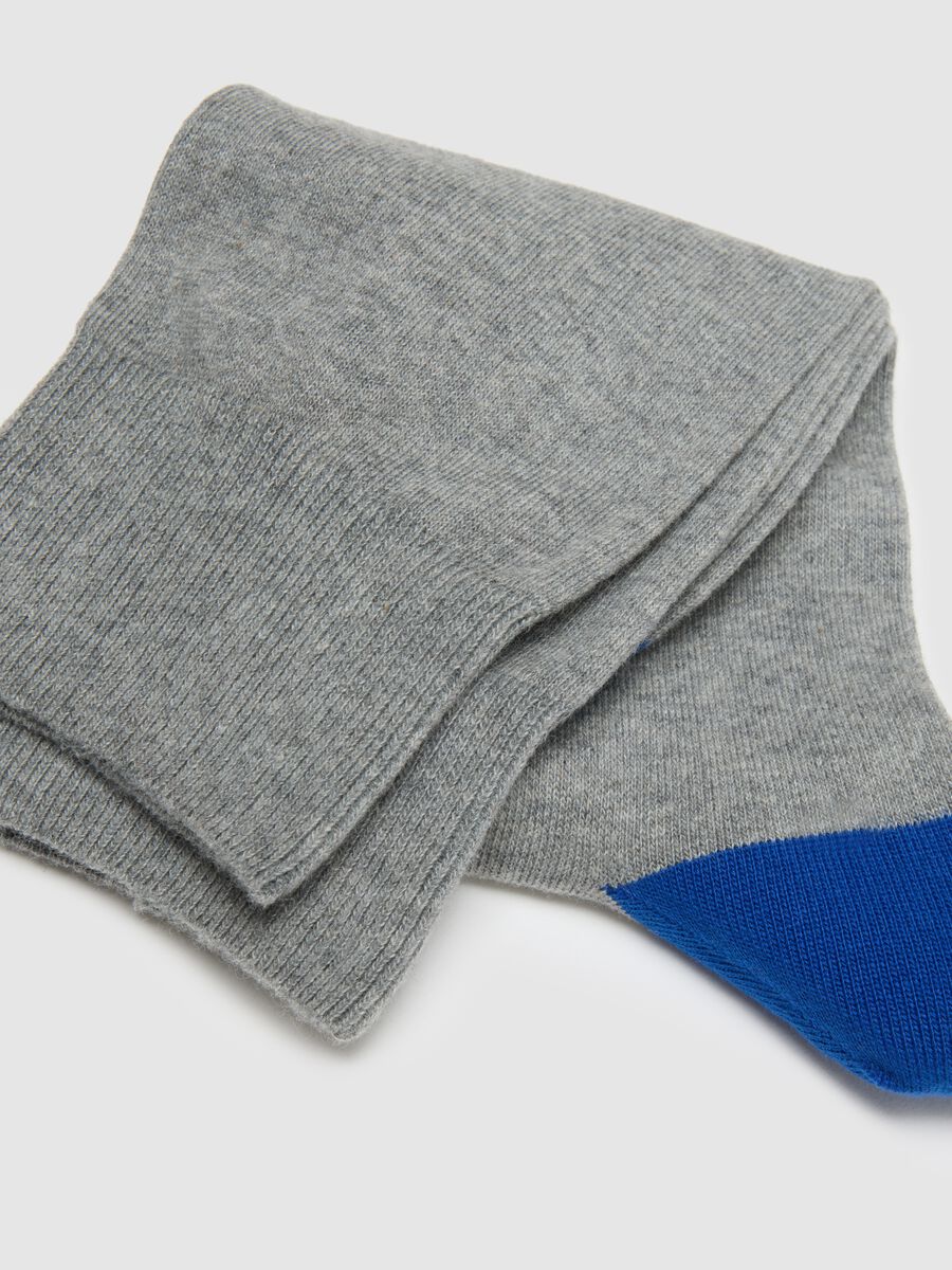 Two-pack of short grey cotton elasticated socks_1