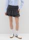 Multicolour striped elasticated fabric skirt with ruffles_1