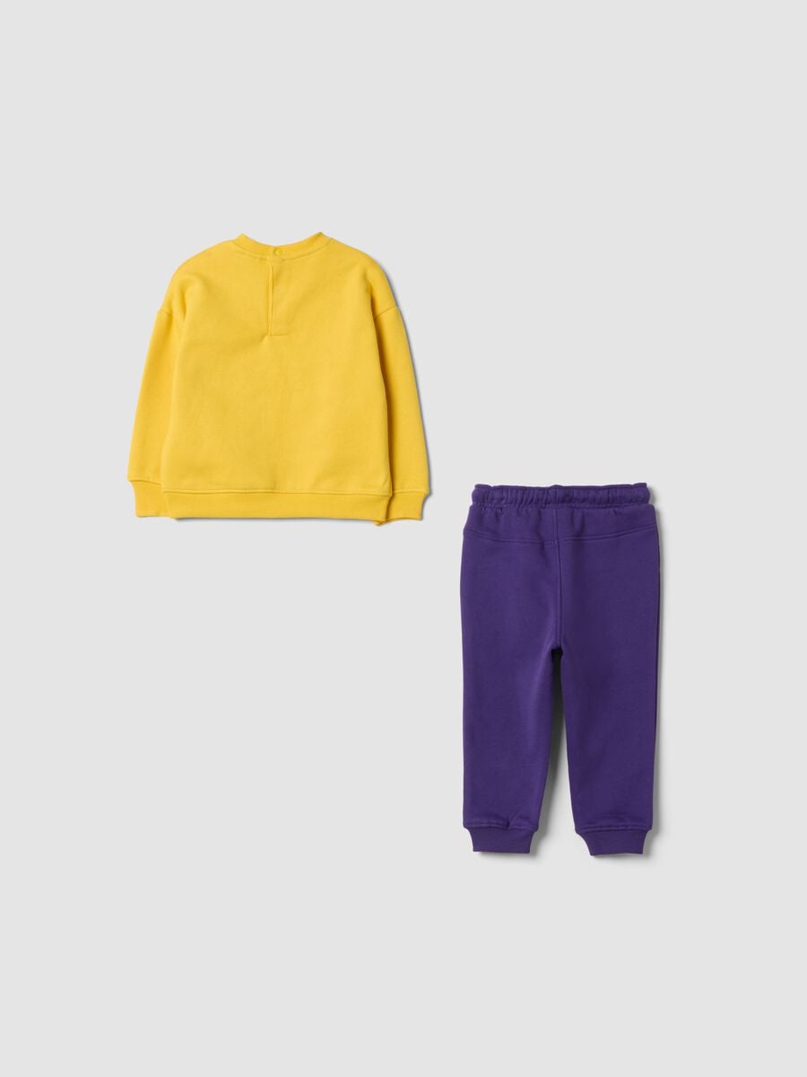 Yellow Lakers print cotton-blend jogger set, oversized fit_1
