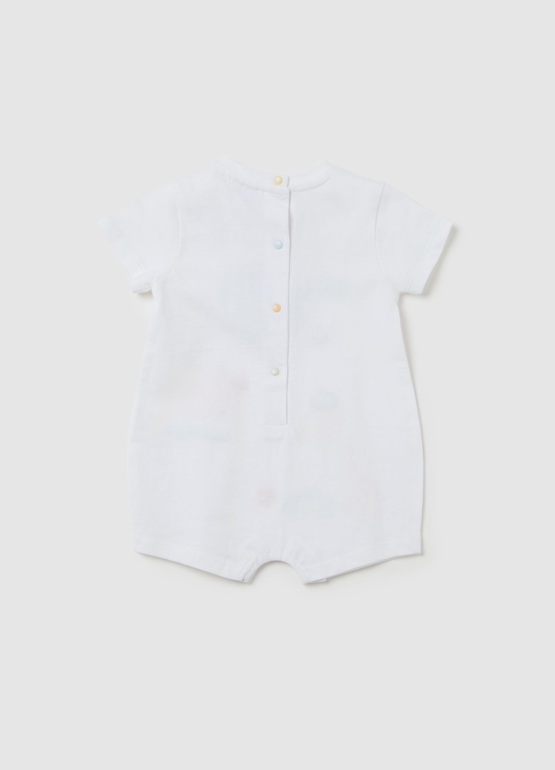 White romper suit in cotton