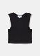 Ribbed crop tank top with lurex_0