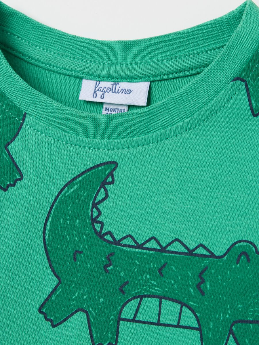Green and blue jogging set with crocodile print_2