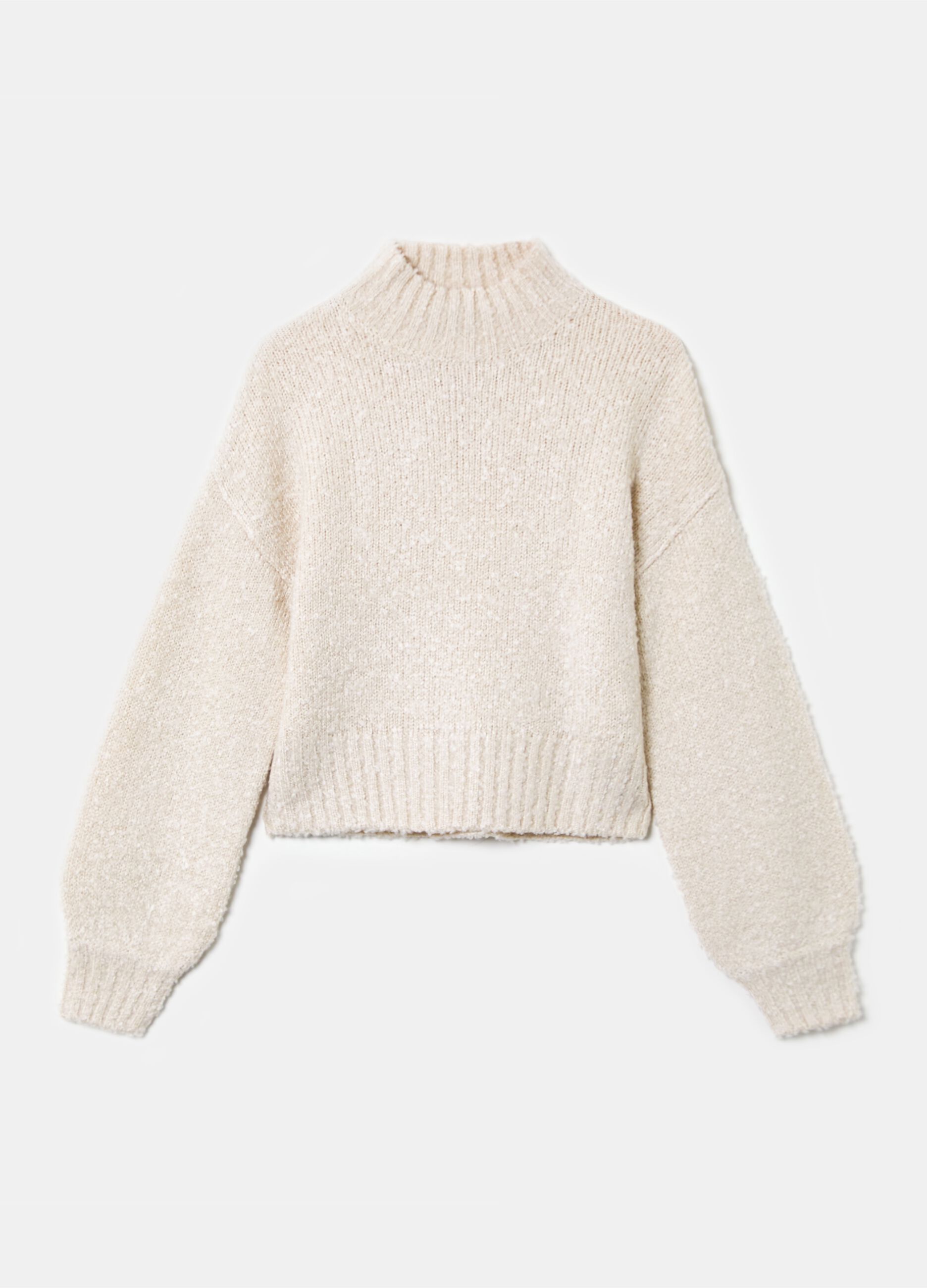 Pullover with puff sleeves