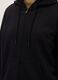 Black cotton blend hoodie regular fit with zip_3