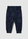 Blue regular fit children's trousers in pure cotton_0