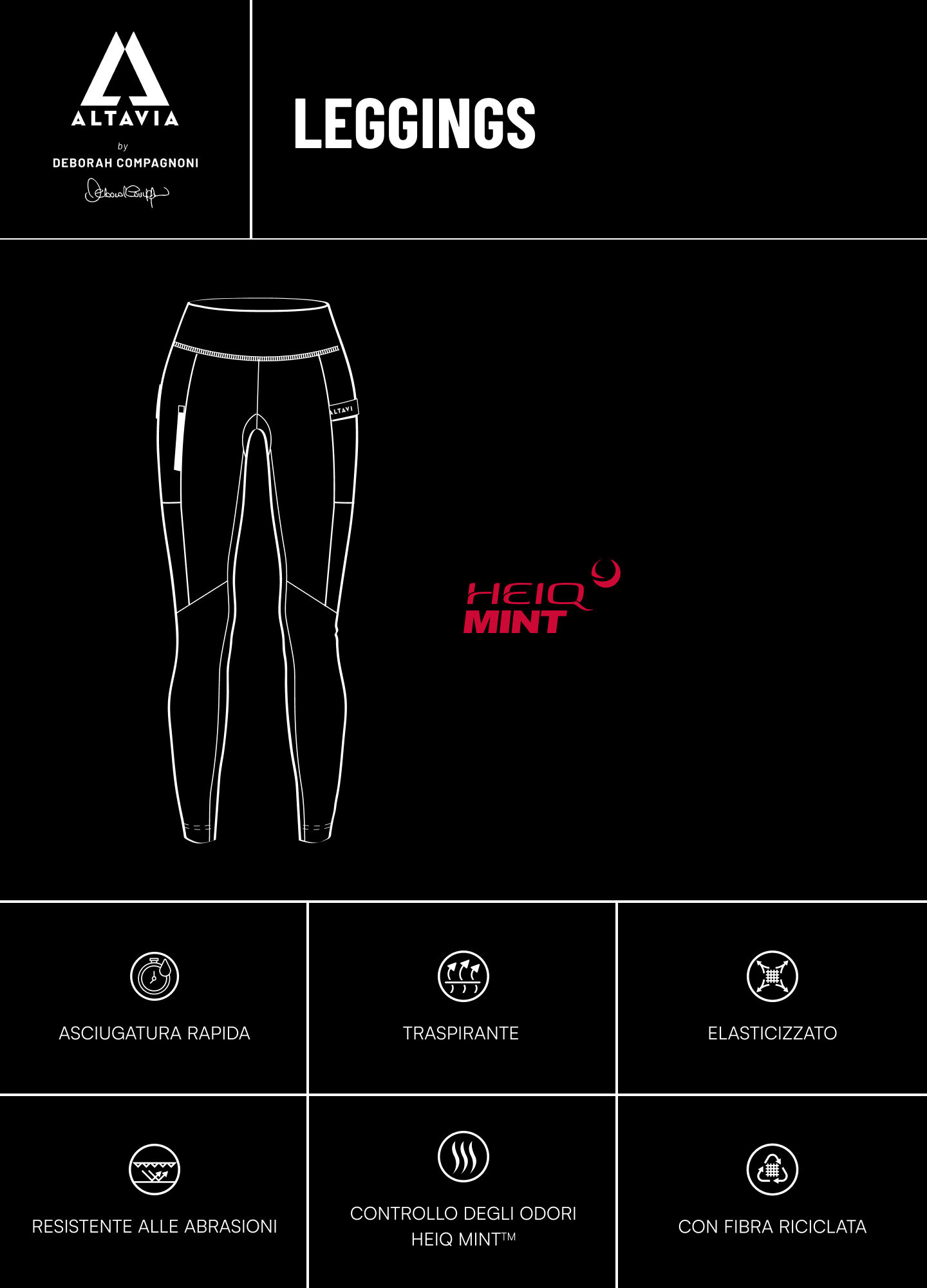 ALTAVIA WITH DEBORAH COMPAGNONI technical leggings