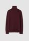 Maglia rossa Half zip in misto cotone e lana_6