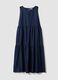 Blue midi dress in pure cotton_0