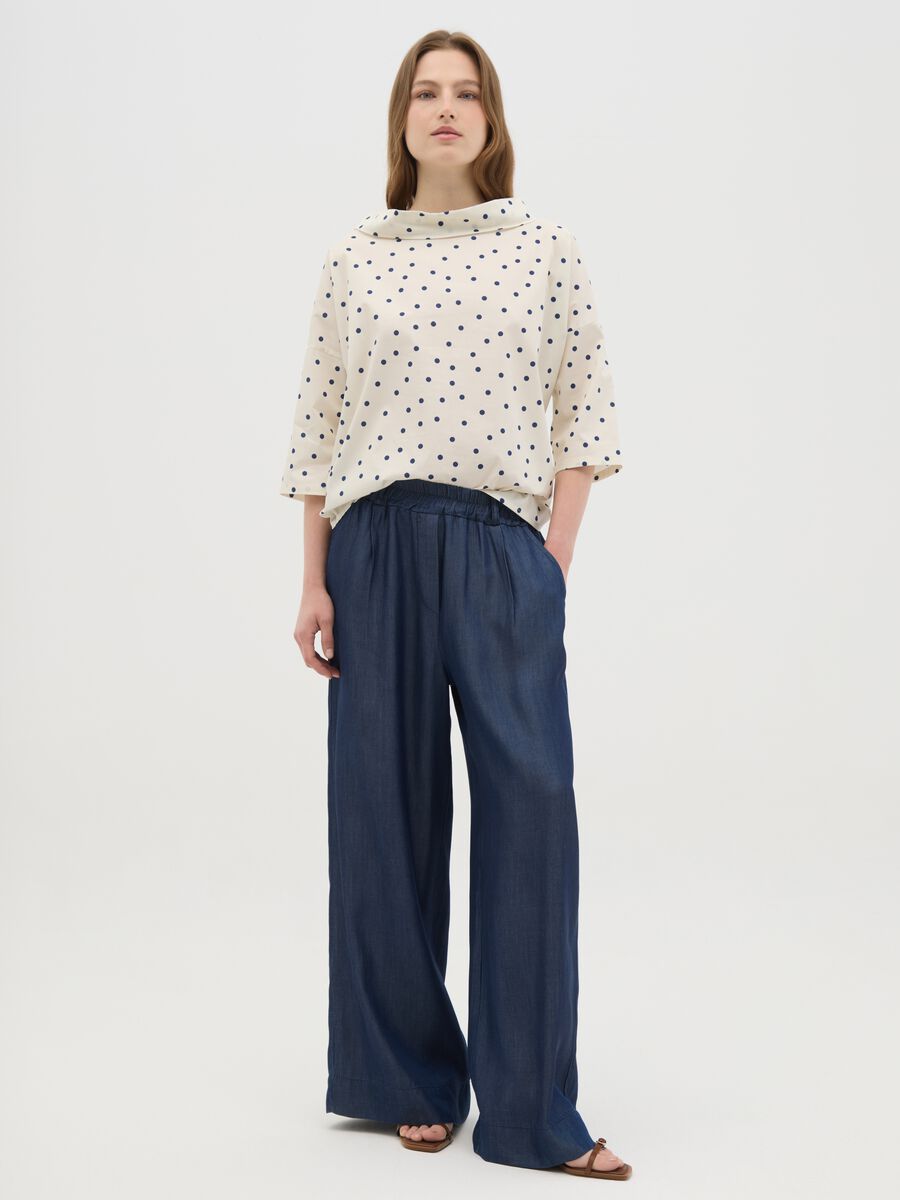 Women's Stretch Multicolour Cotton Top Regular Fit_1