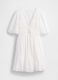 Short white dress in embroidered fabric_3
