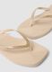 Beige flip-flops with glitter straps_1
