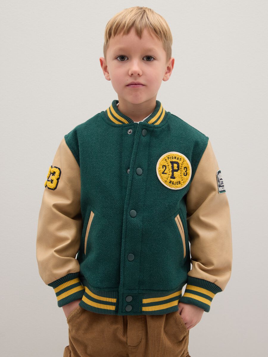 Multicolour kids' jacket with regular fit and buttons_1