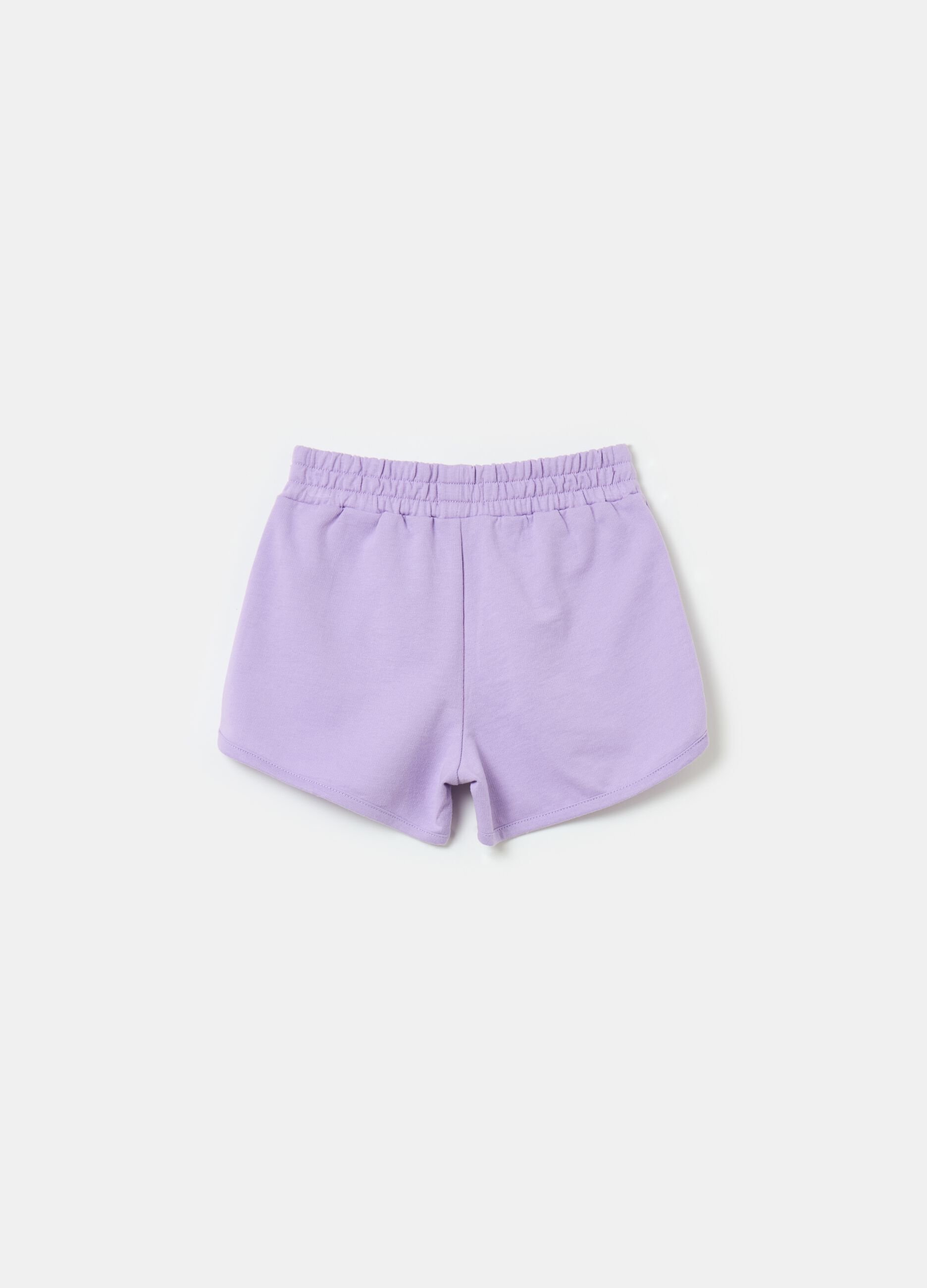 Fleece shorts with diamantés