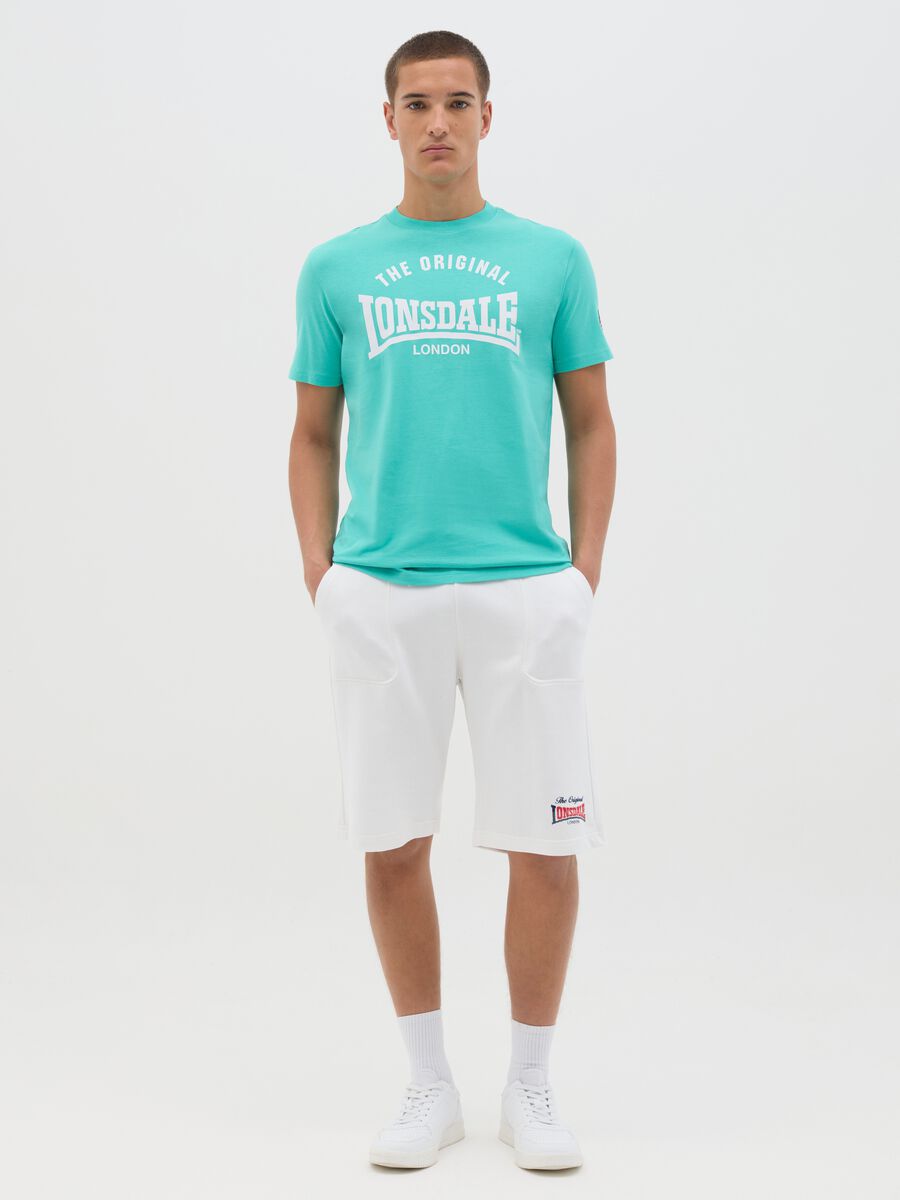 Men's Aqua Green T-shirt with Lonsdale Logo_2