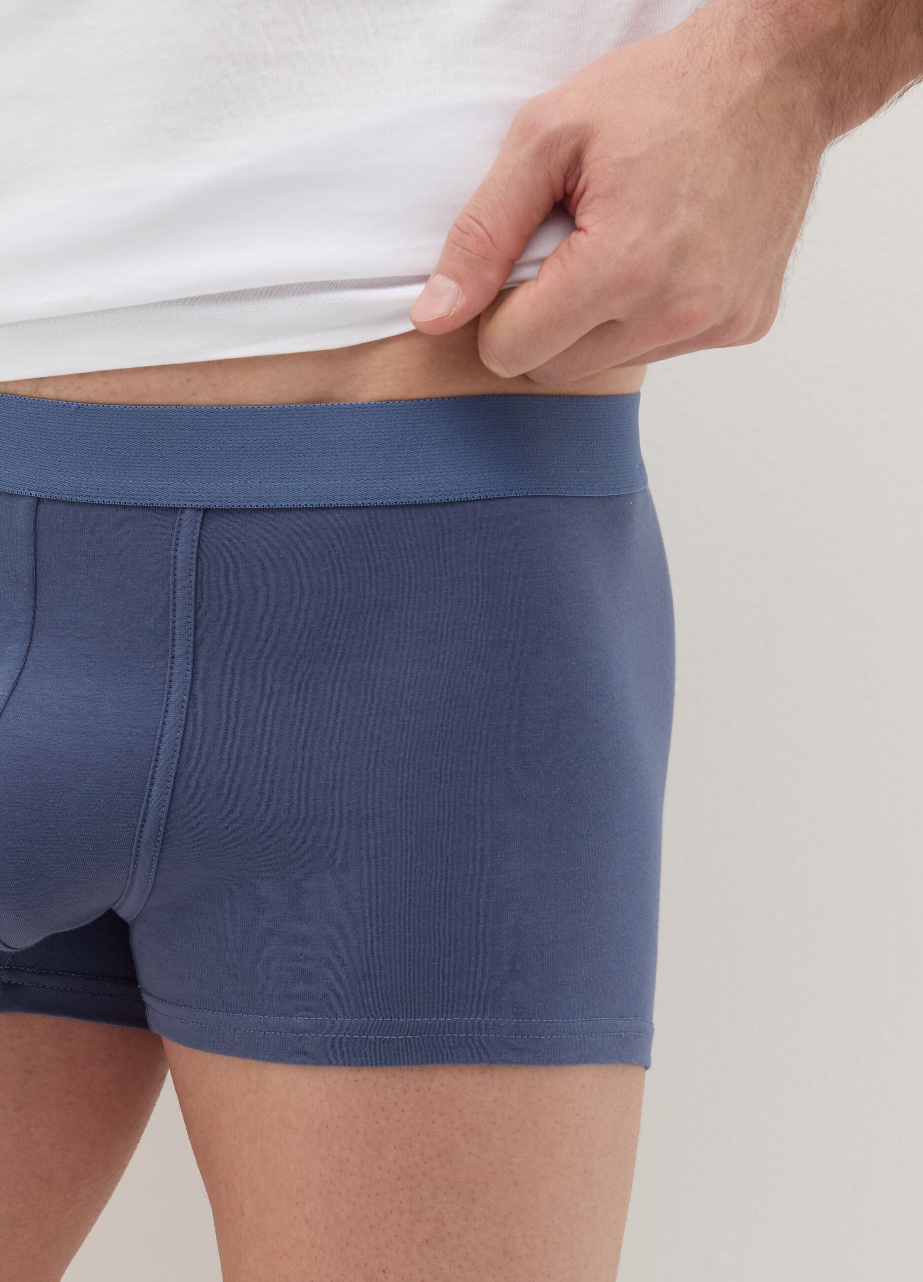 Three-pack boxers in stretch cotton with print