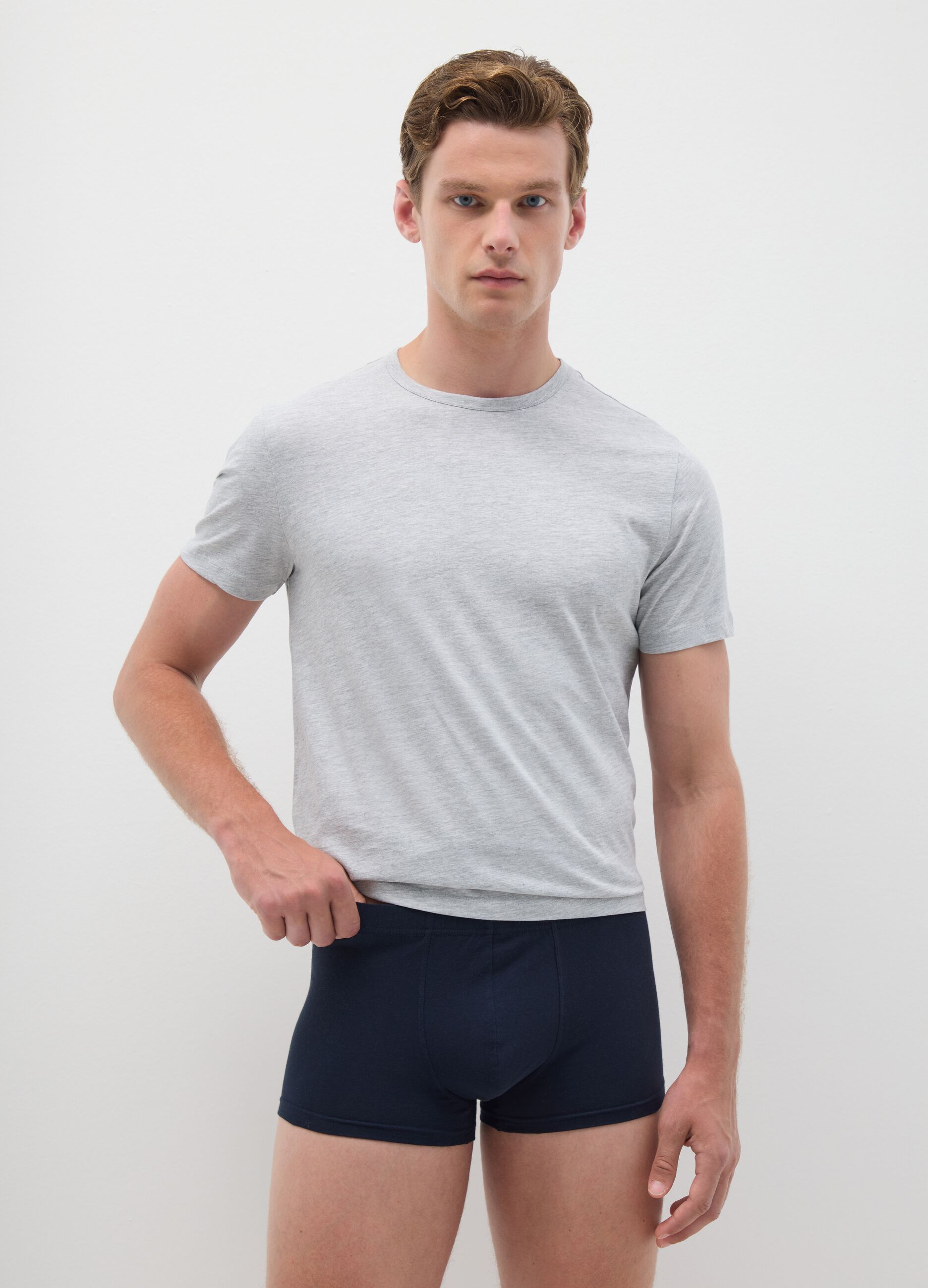 Blue Cotton Boxer Regular Fit