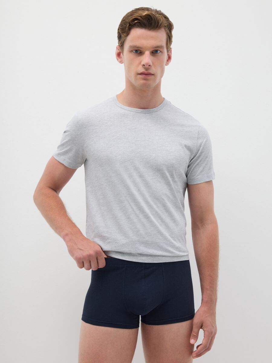 Blue Cotton Boxer Regular Fit_0
