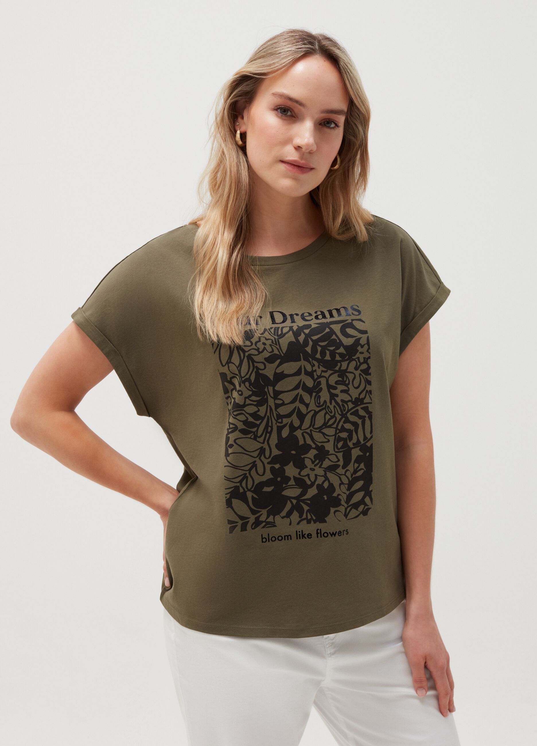 MYA Curvy T-shirt with floral print