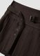 Brown pleated skirt in stretch viscose_1