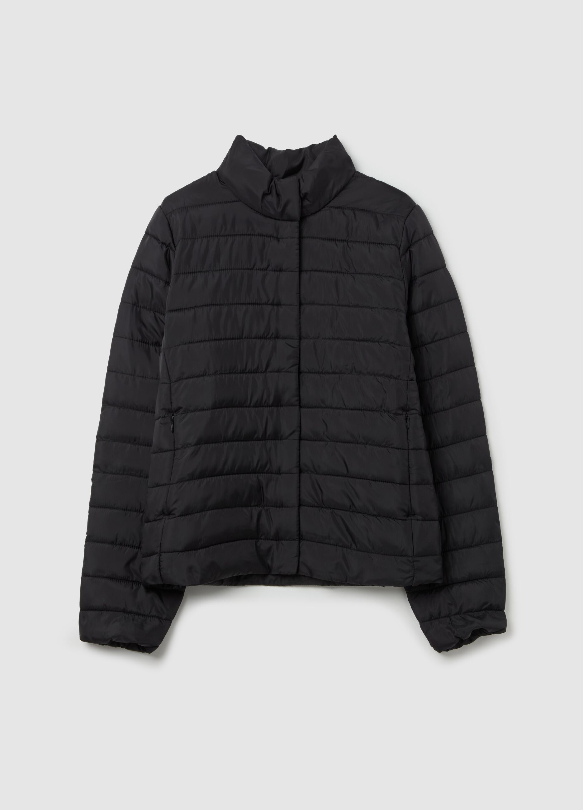 Ultralight short down jacket with high collar