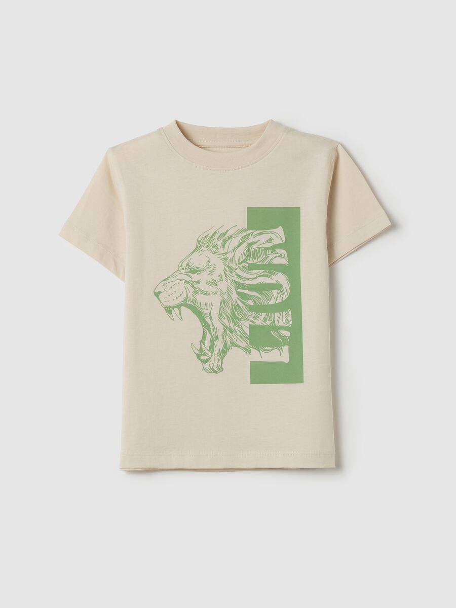 Cotton T-shirt with print_0