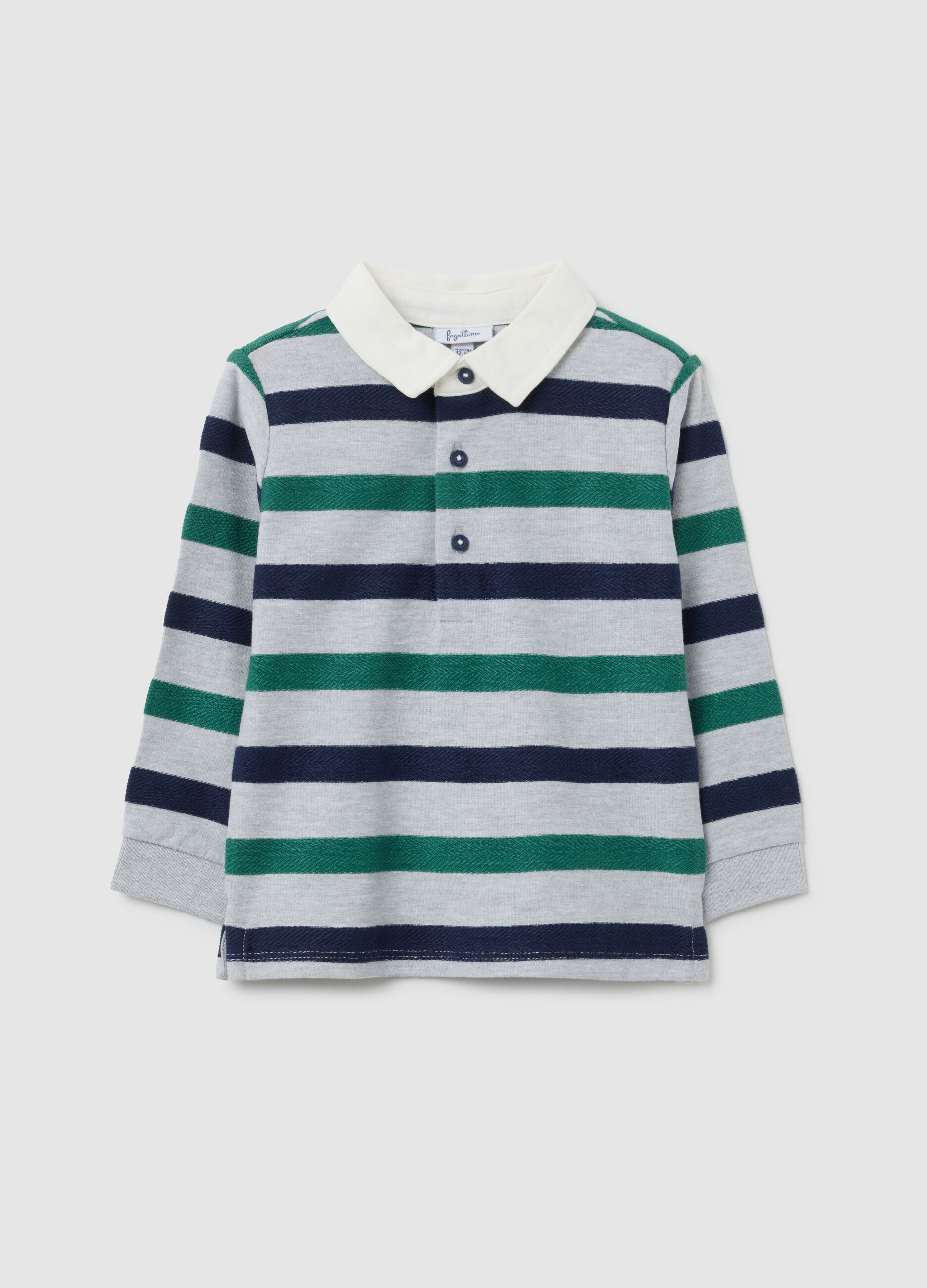Polo da bambino in misto cotone multicolor regular fit