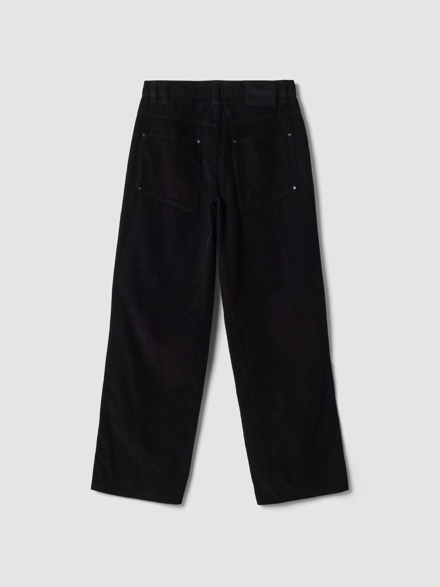 Corduroy Carpenter Pants Black_5