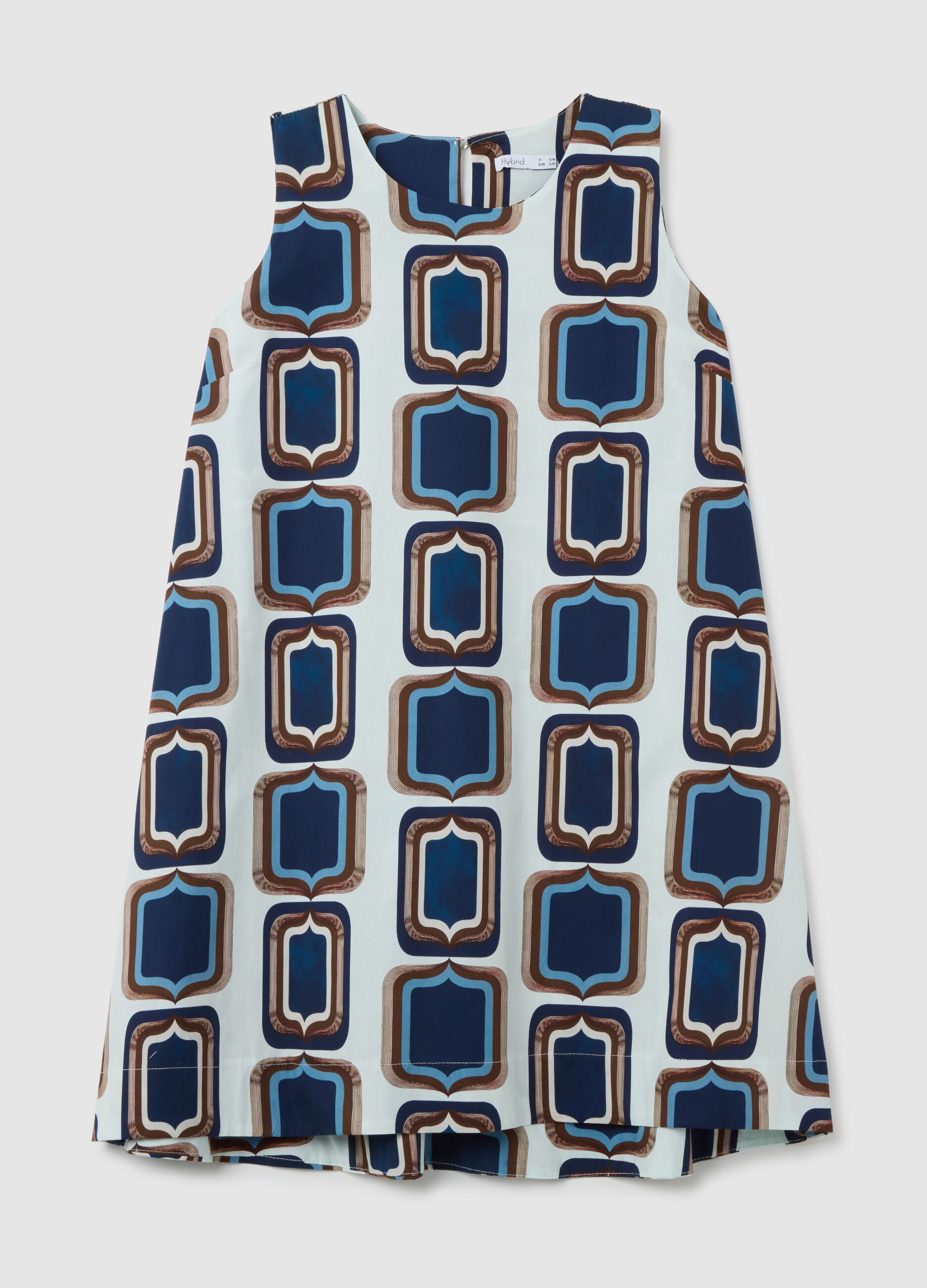 Women's multicolour cotton dress regular fit