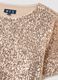Beige short sleeve regular fit t-shirt with sequins_5