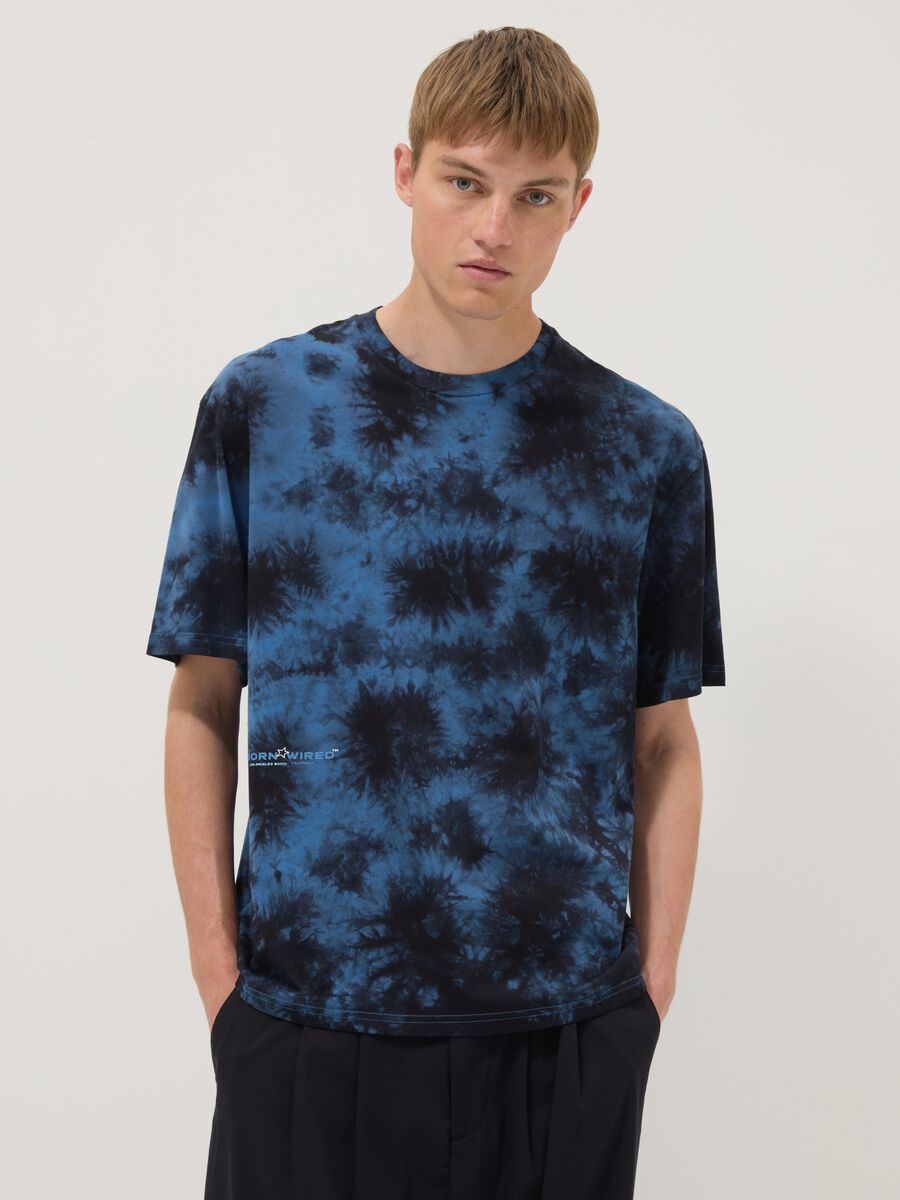 Blue short-sleeve pure cotton T-shirt_4