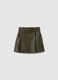 Green regular fit girls' skirt_0