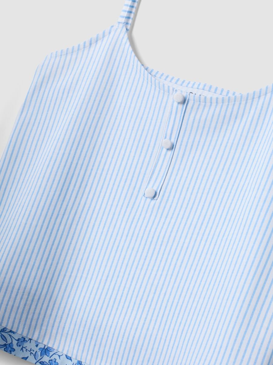Pigiama azzurro in cotone organico a righe_5