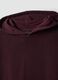 Felpa rossa in puro cotone con cappuccio over fit_5