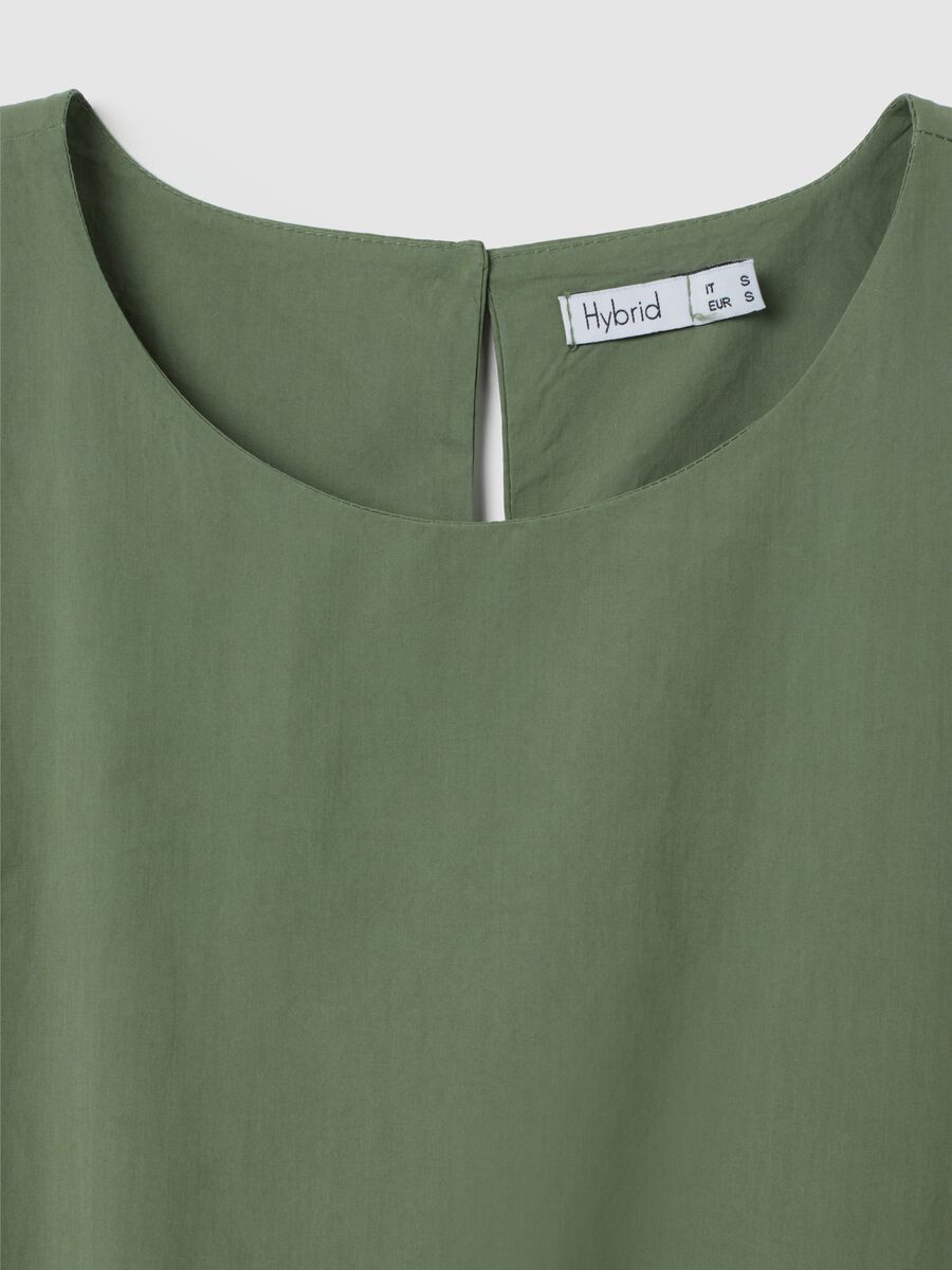 Women's Long Green Pure Cotton Dress Regular Fit_1