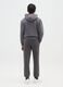 Boys' grey joggers in pure cotton regular fit with embroidery_1