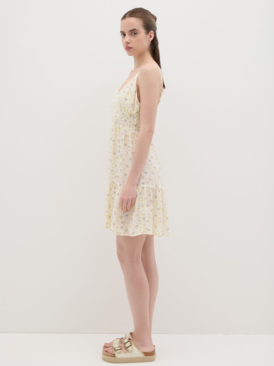 Women's Dress in Pure Multicolour Viscose, Regular Fit_2