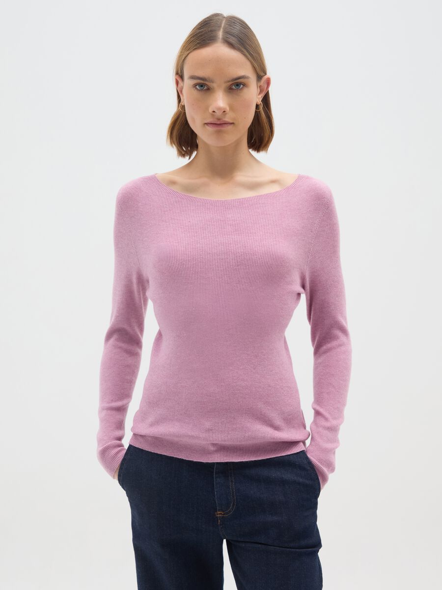 Maglione rosa regular fit_0